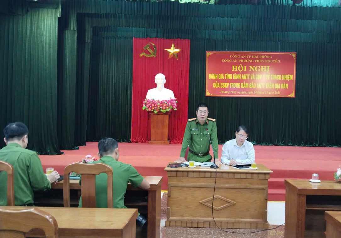 Công an phường Thuỷ Nguyên: Đánh giá tình hình an ninh, trật tự và góp ý về trách nhiệm của Cảnh sát khu vực 